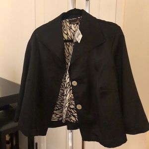 Pretty, shiny, black plus size jacket-never worn!